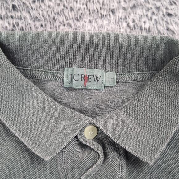 J Crew Shirt Mens Large Green Polo Minimalist Classiccore Casual Preppy Nerdy - Picture 2 of 6